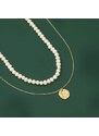 Éternelle Dvojitý náhrdelník se sladkovodními perlami Diogena