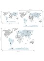 Pastelowe Love samolepka na zeď ekologická mapa světa ve slovenštině