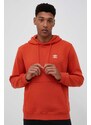 Mikina adidas Originals pánská, oranžová barva, s kapucí, hladká