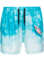 Ombre Clothing Pánské plavky s vázáním - modré V8 OM-SRBS-0125
