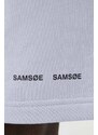 Bavlněné šortky Samsoe Samsoe fialová barva