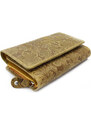 Žlutá dámská střední kožená peněženka s klopnou Aspasia