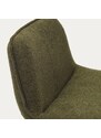 Tmavě zelená čalouněná barová židle Kave Home Zenda 64-86 cm