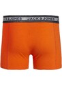 JACK & JONES Boxerky 'MYLE' námořnická modř / šedá / oranžová / bílá