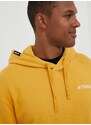 Tepláková mikina adidas TERREX Logo žlutá barva, s kapucí