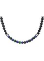 Manoki Pánský korálkový náhrdelník Olivier - onyx, lapis lazuli, tygří oko