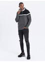 Ombre Men's tri-color hoodie - gray