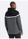 Ombre Men's tri-color hoodie - gray