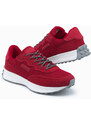 Ombre Men's shoes sneakers in combined materials - red