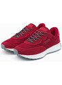 Ombre Men's shoes sneakers in combined materials - red