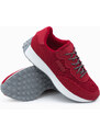 Ombre Men's shoes sneakers in combined materials - red