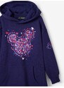 Fialové holčičí mikinové šaty s kapucí Desigual Emmline Disney - Holky