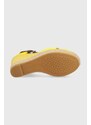 Sandály Tommy Hilfiger BASIC OPENED TOE HIGH WEDGE žlutá barva, FW0FW04784
