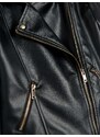 Sinsay - Koženková motorkářská bunda - černá