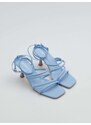 Sinsay - Sandály na širokém podpatku - modrá