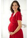 milk & love Těhotenské, kojící šaty Milk Shake Red