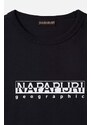 Dětské bavlněné tričko Napapijri černá barva