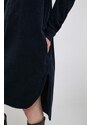 Manšestrové šaty Polo Ralph Lauren tmavomodrá barva, mini, oversize