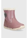 Dětské zimní boty Geox růžová barva