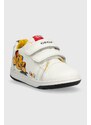 Dětské kožené sneakers boty Geox bílá barva