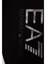 Dětské bavlněné tepláky EA7 Emporio Armani černá barva, s potiskem