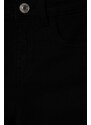 Dětské riflové kraťasy Guess černá barva, hladké, nastavitelný pas