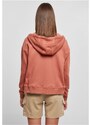 URBAN CLASSICS Ladies Organic Terry Zip Hoody - terracotta