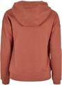 URBAN CLASSICS Ladies Organic Terry Zip Hoody - terracotta