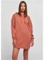 URBAN CLASSICS Ladies Organic Oversized Terry Hoody Dress - terracotta