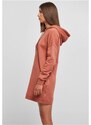 URBAN CLASSICS Ladies Organic Oversized Terry Hoody Dress - terracotta