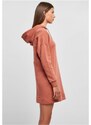 URBAN CLASSICS Ladies Organic Oversized Terry Hoody Dress - terracotta