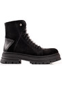 Shelvt Black shelovet natural leather trappers