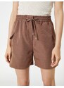 Koton Cargo Pocket Shorts with Tie Waist Modal Blend