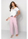 Momenti Per Me Bílo-růžové pyžamo Jennifer