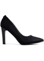 GOODIN Suede black heeled pumps Shelvt
