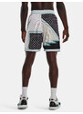 Under Armour Kraťasy Curry Draft Day 8IN Short-WHT - Pánské