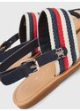 Tommy Hilfiger Tmavě modré dámské vzorované sandály s koženými detaily Tommy Hilfige - Dámské