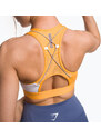Gymshark Pulse Sports meruňkově oranžová/bílá fitness podprsenka