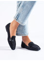 Women's elegant loafers black Shelvt