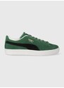 Semišové sneakers boty Puma Suede Classic XXI zelená barva, 374915