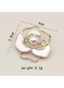 TWINOLO Brož Květ s perlou BL052