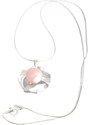 Klára Bílá Jewellery Stříbrný náhrdelník Wrap 40-45cm, Barva perly: Bílá