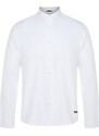 Trendyol White Slim Fit Leather Accessory Shirt