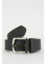 DEFACTO Men Rectangle Buckle Faux Leather Jean Belt