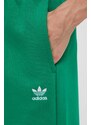 Tepláky adidas Originals zelená barva, hladké