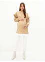 LC Waikiki Crew Neck Straight Long Sleeve Maternity Tunic