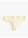 Koton Brazilian Panties Ruched Cotton Textured