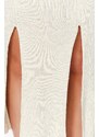 Trendyol Stone Midi Length Slit Detailed Skirt