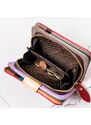 Tříoddílová vícebarevná kožená peněženka Lorenti no. 301