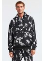 GRIMELANGE Men's Floyd Tie-dye Wash Look Hooded Sweatshirt